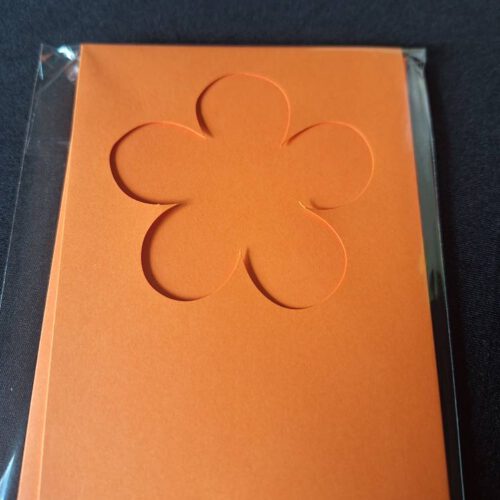 kaart bloem oranje