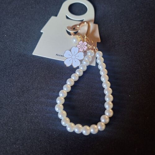 sleutelhanger kralen met bloem