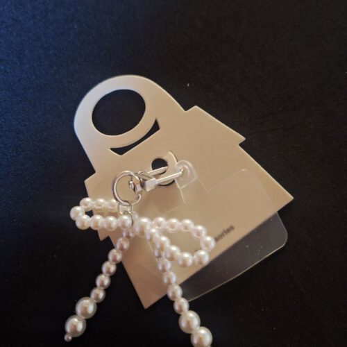 sleutelhanger strik wit