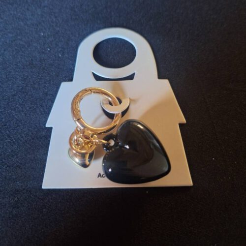 sleutelhanger zwart hart