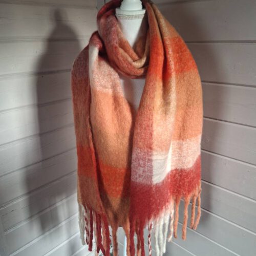 sjaal oranje rood wit